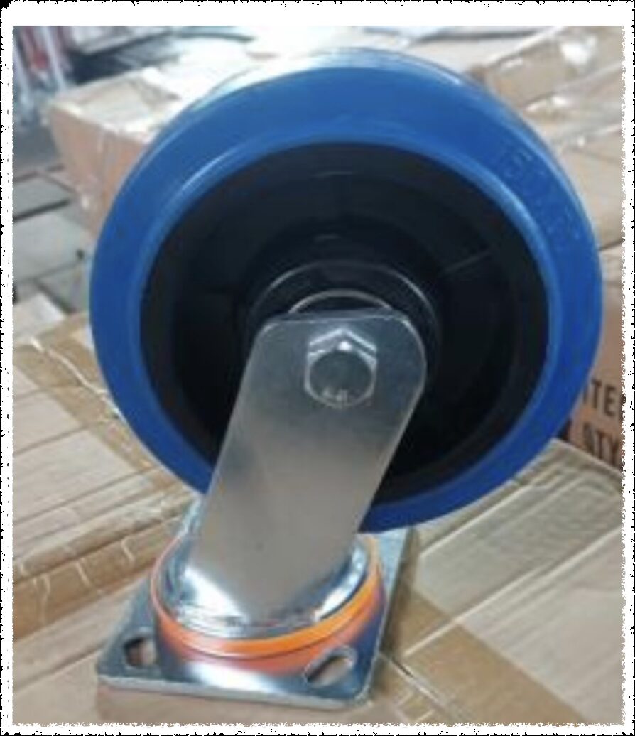 6" rubber elastic blue wheel movable (Rotativa)